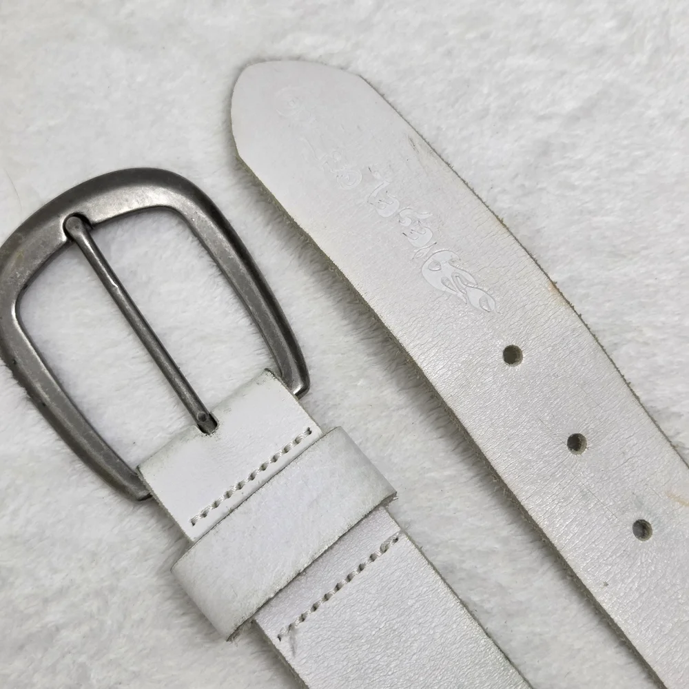 Diesel Vintage‎ Studded White Belt with Silver-Tone Buckle size 35